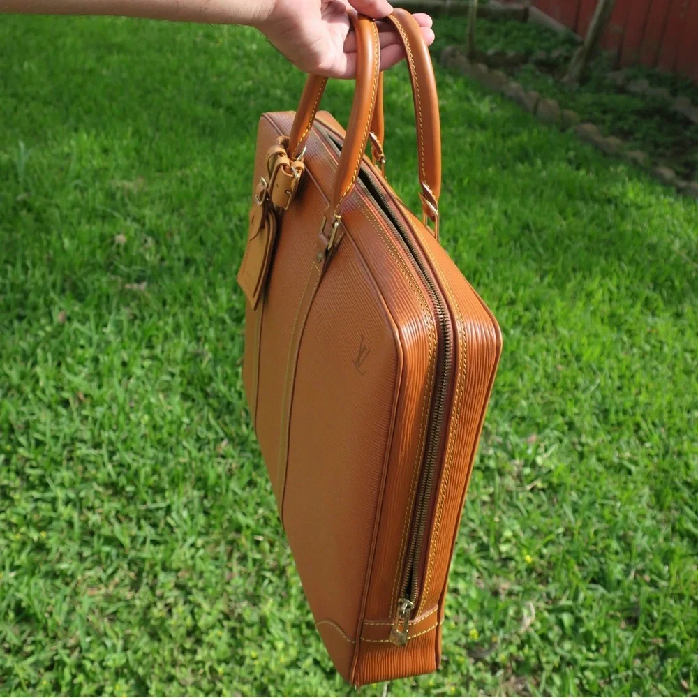 Vintage Louis Vuitton Porte Document Voyage Briefcase |Epi Leather LV Laptop Bag - Picture 4 of 13